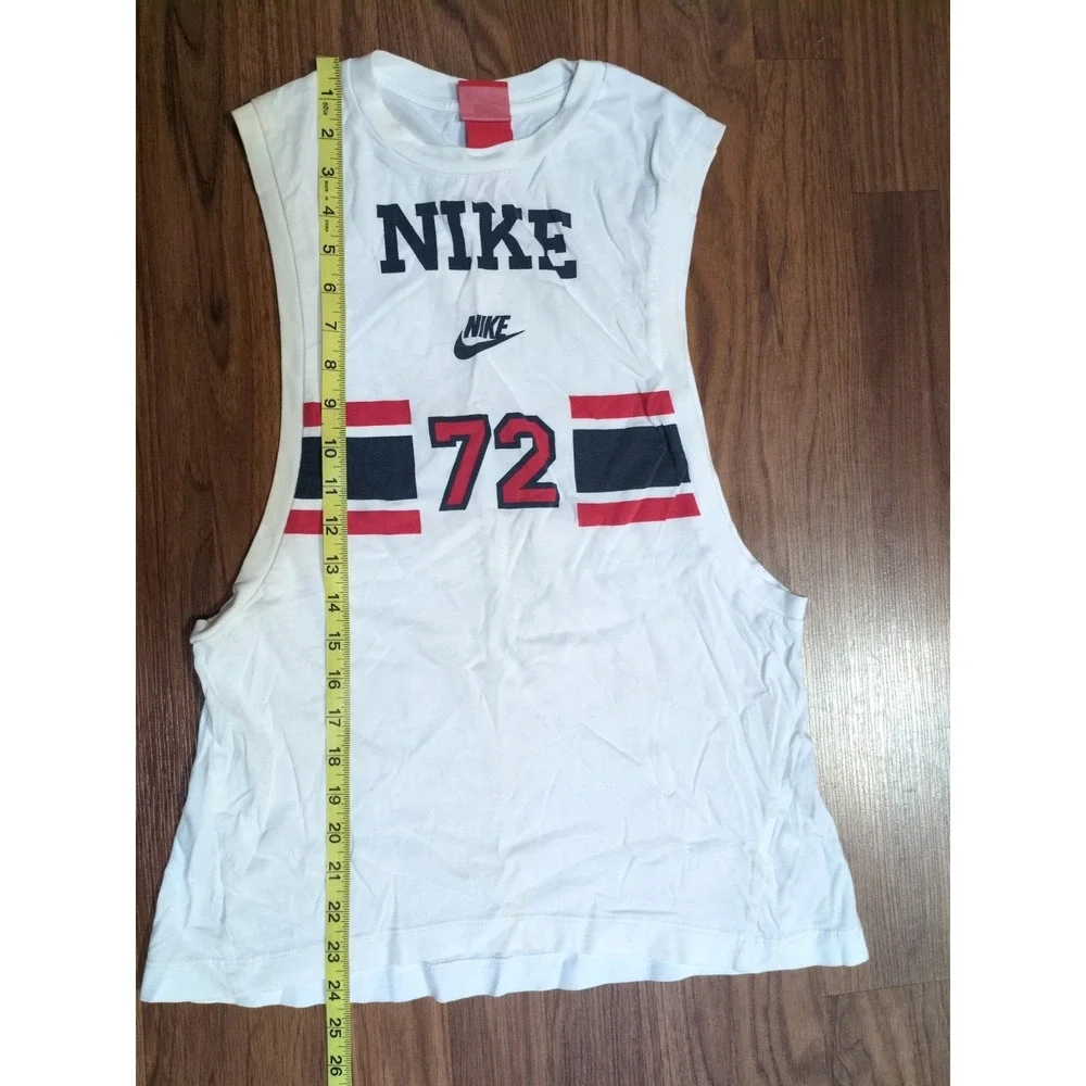 Vintage Red Tag Nike 72 Women's Tank Top Cotton White Blue Red Size Size Small
